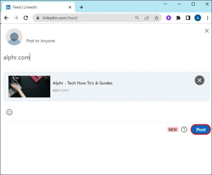 Как да добавите връзка към публикация в LinkedIn