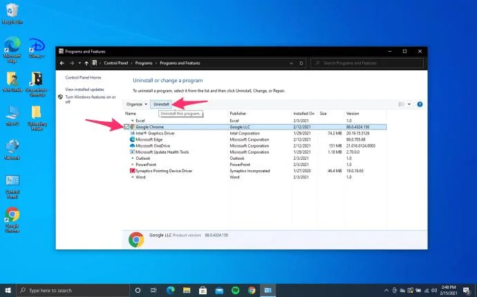 Jak odinstalovat a znovu nainstalovat Chrome