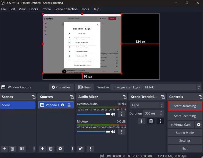 Как да използвате и предавате OBS Studio с TikTok