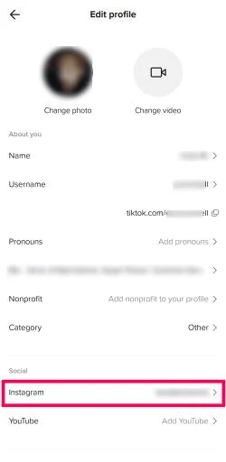 Как да добавите своя Instagram към TikTok