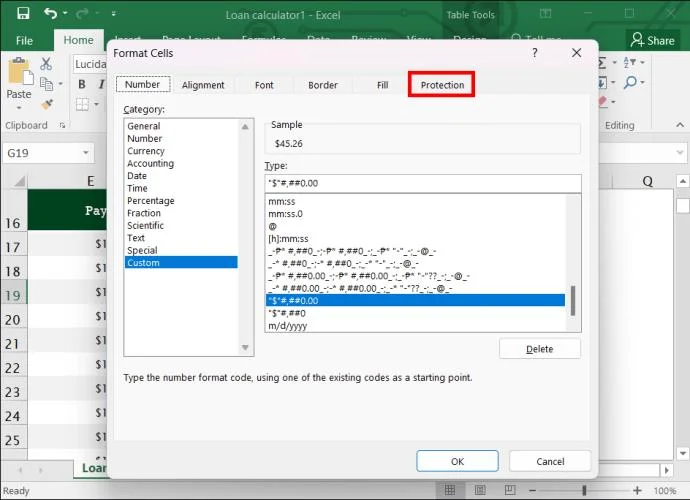 Как да заключите колона в Excel