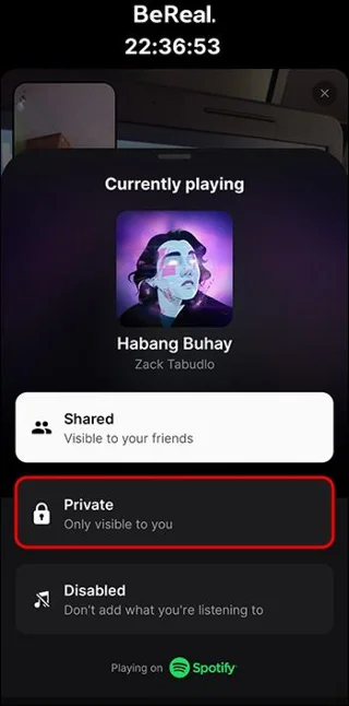 Как да промените акаунта в Spotify, свързан с BeReal