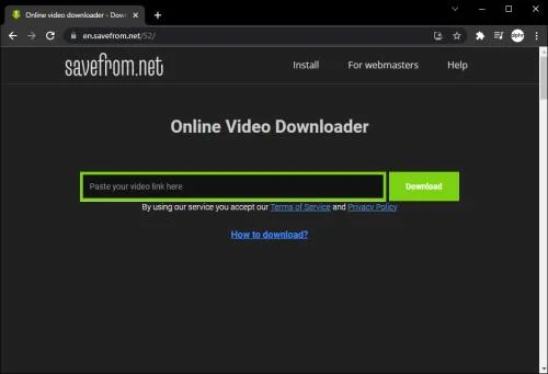 Как да изтеглите видео с петно ​​в URL адреса