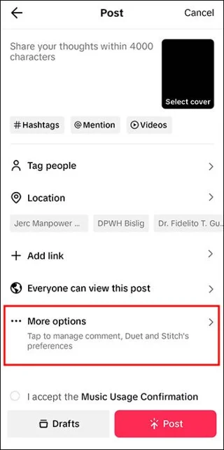Всъщност TikTok публикува ли чернови?