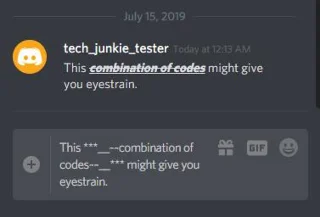 Как да задраскате или зачеркнете текст в Discord