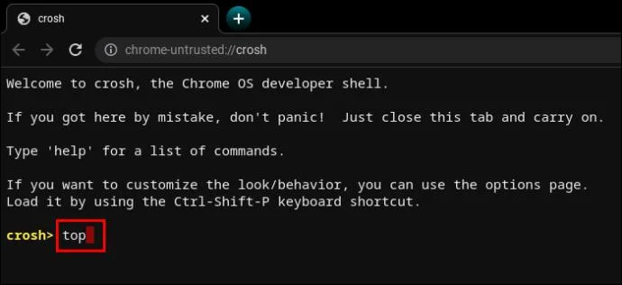 CROSH команди – ръководство за вашия Chromebook