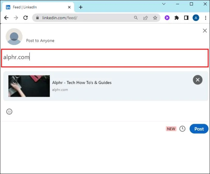 Как да добавите връзка към публикация в LinkedIn