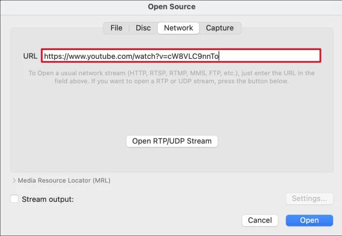 Как да използвате VLC за изтегляне на видеоклип от Youtube
