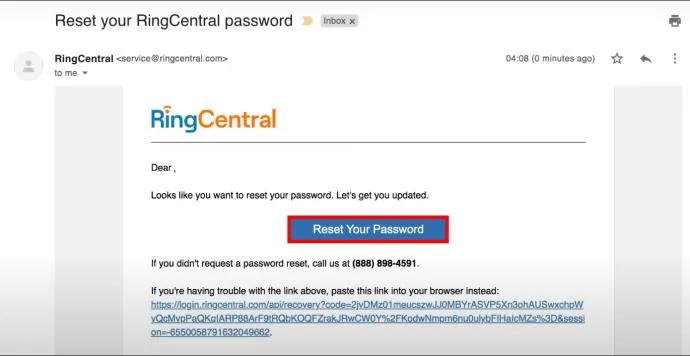Как да промените парола в RingCentral
