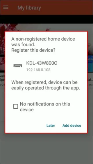 Програма Sony TV Remote для Android