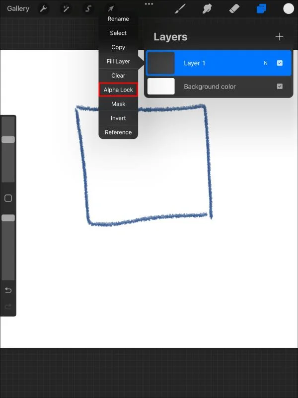 Kā lietot aizpildījuma krāsu Procreate
