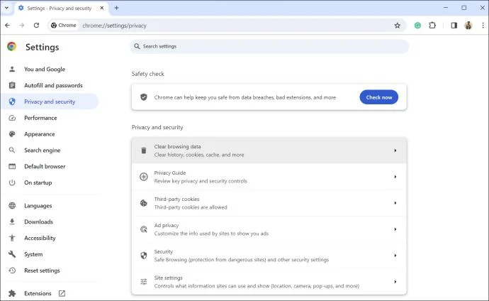 Как да изчистите бисквитките в Google Chrome