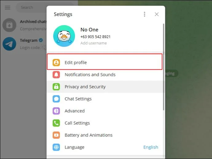 Πώς να διαγράψετε φωτογραφίες προφίλ στο Telegram