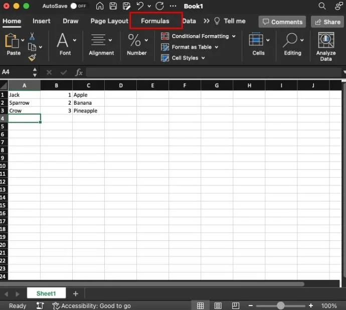 Как да изтриете именуван диапазон в Excel