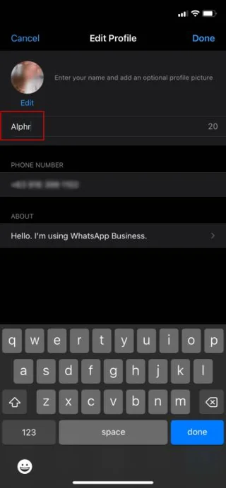 Как да добавите име в WhatsApp