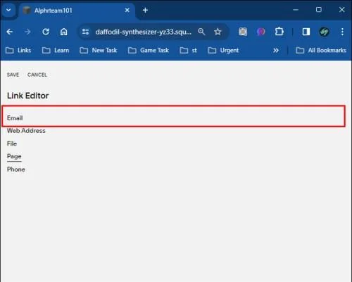 Как да добавите връзка в Squarespace