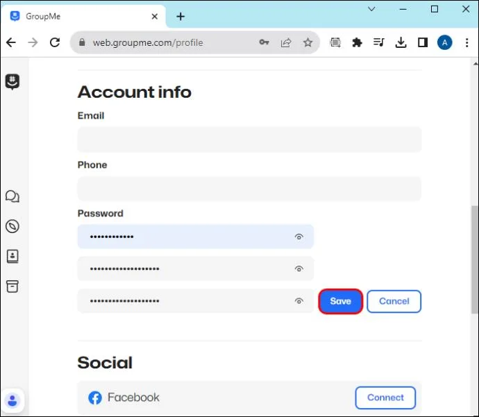 Как да нулирате парола в GroupMe