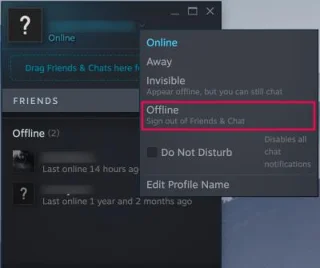 Как да се появите офлайн в Steam