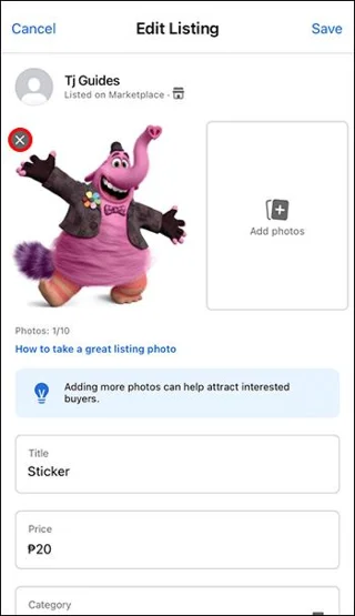 Как да промените реда на снимките във Facebook Marketplace