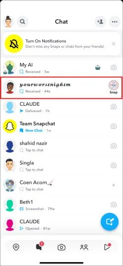 Как да изтриете всички DM в Snapchat