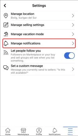 Как да настроите предупреждения във Facebook Marketplace