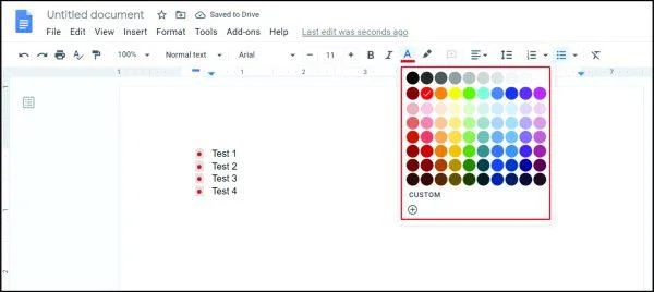 Πώς να προσθέσετε κουκκίδες στα Φύλλα Google