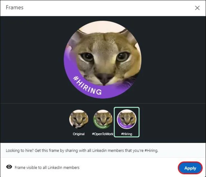 Как да добавите значка за наемане в LinkedIn