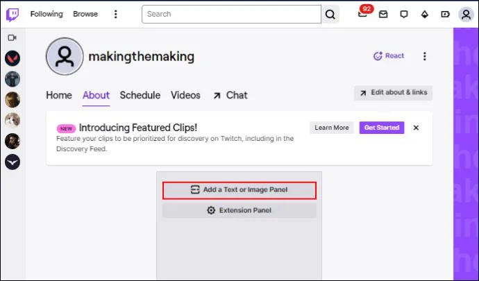 Πώς να προσθέσετε ένα κουμπί εγγραφής στο Twitch
