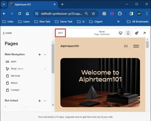 Как да добавите връзка в Squarespace