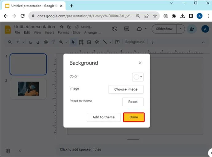 Как да промените формата на изображение в Google Презентации