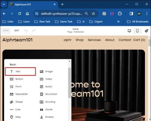 Как да добавите връзка в Squarespace