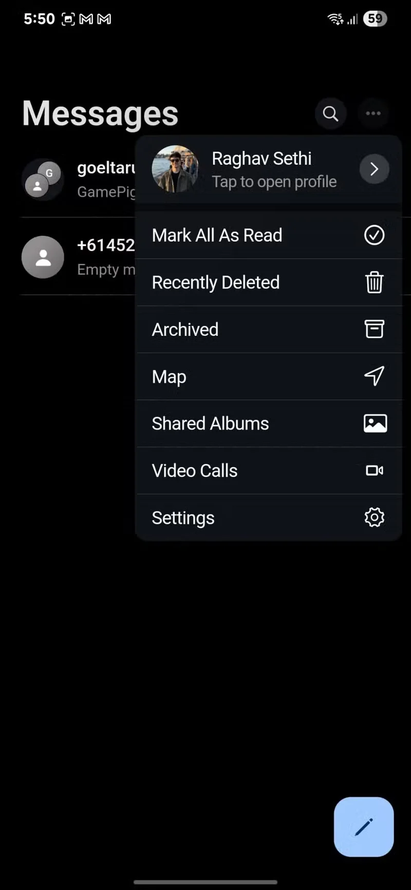 Kako pošiljati sporočila prek iMessage v napravah Android