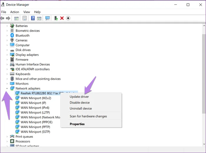 Sådan rettes fejlen "Netværksadapter ikke fundet" i Windows 10