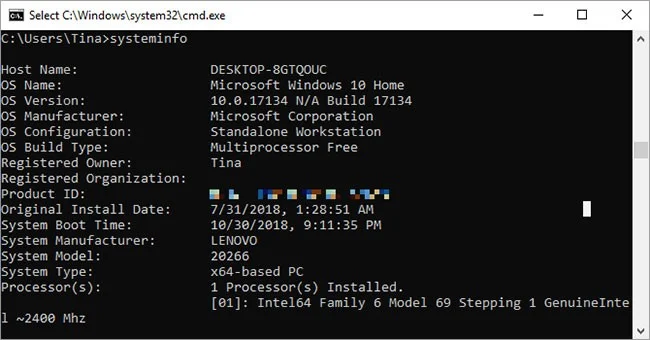 Povzetek pogostih ukazov Zaženi CMD