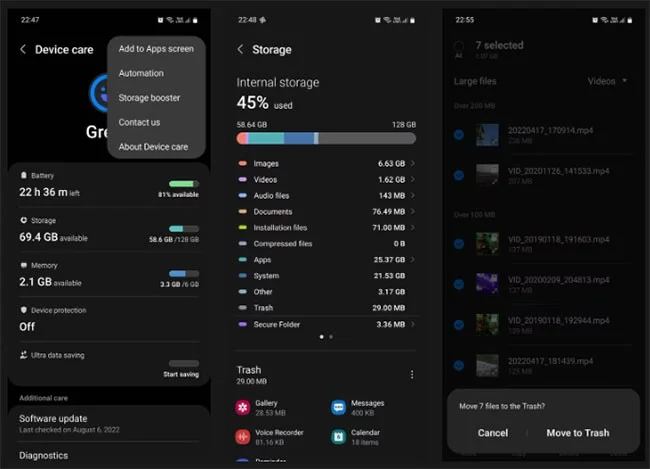 Kako sprostiti prostor v sistemu Android