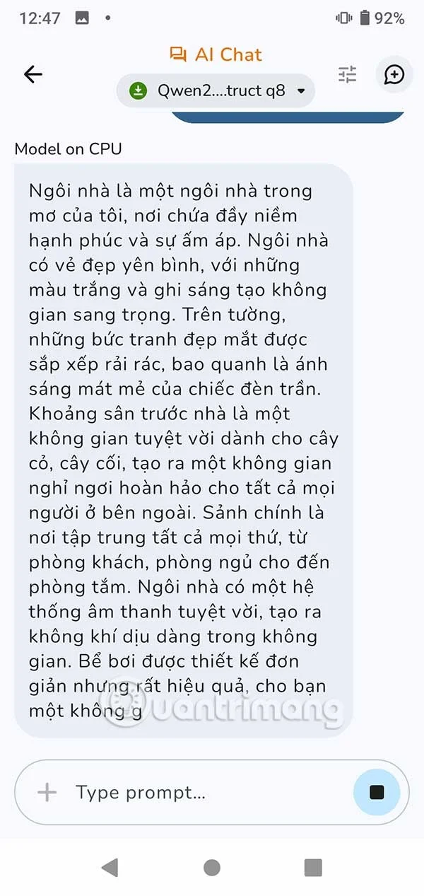 Nasveti za uporabo klepetalnega robota z umetno inteligenco brez internetne povezave