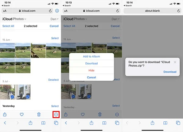 Kaip atsisiųsti nuotraukas iš „iCloud“