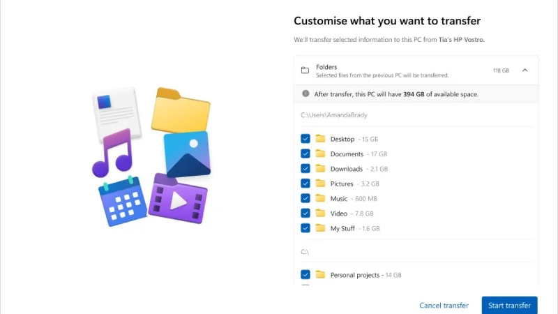 Windows 11 giver dig snart mulighed for at overføre data fra din gamle pc under opsætningen – sådan gør du