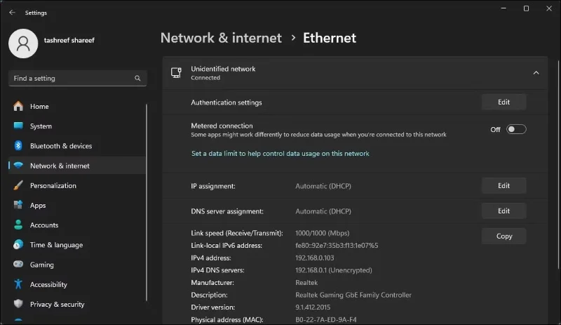 Як виправити помилку «Ethernet не має дійсної конфігурації IP»