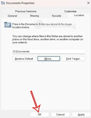 Як змінити розташування папки «Документи» у Windows 11 за замовчуванням