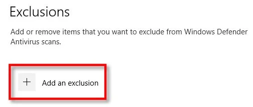 Kako dodati izjeme v programu Windows Defender v sistemu Windows 10