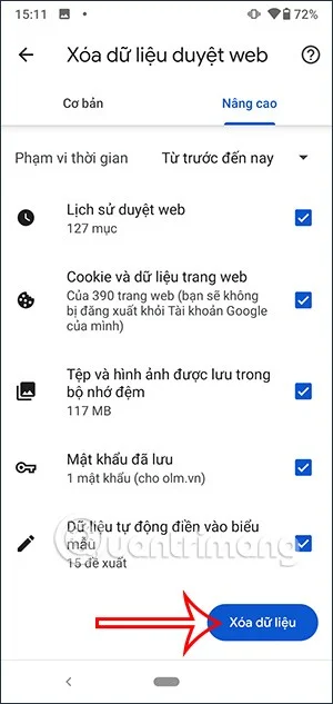 Kako izbrisati zgodovino brskanja na telefonu Android
