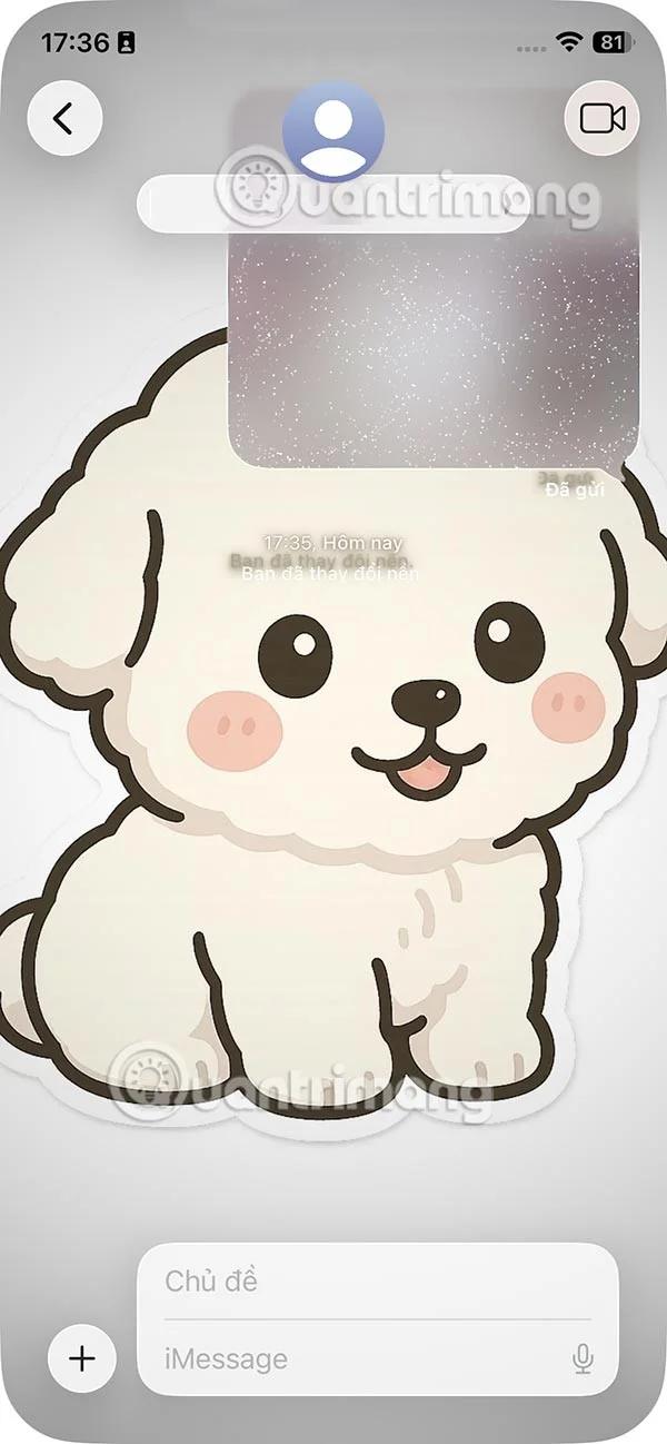 Instruktioner til at slå beskedbaggrund fra på iPhone