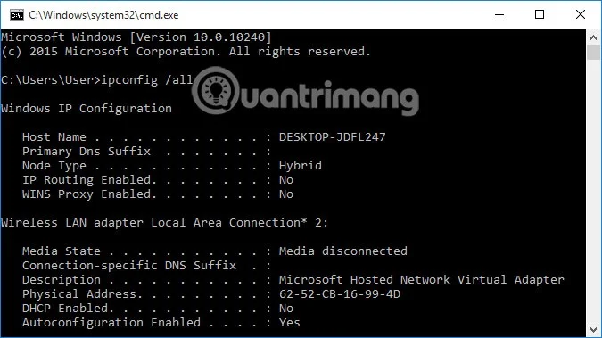 Povzetek pogostih ukazov Zaženi CMD