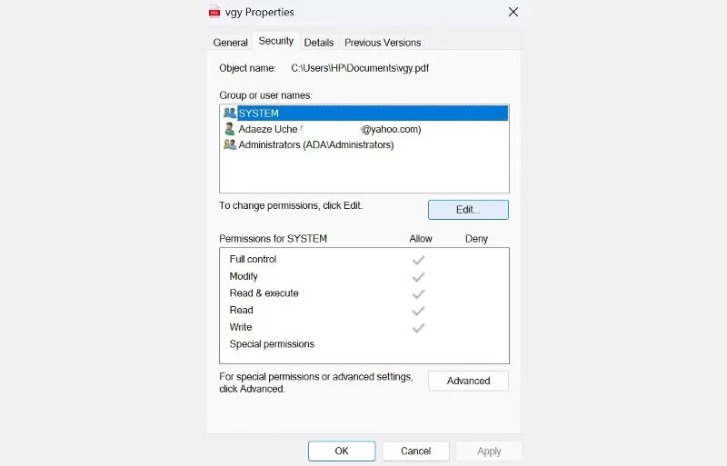 Instruktioner til at rette fejlen "Adgang nægtet" ved adgang til filer eller mapper i Windows