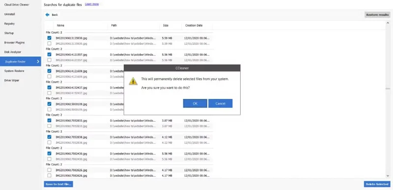 Kako izbrisati podvojene datoteke za prihranek pomnilnika računalnika s programom CCleaner