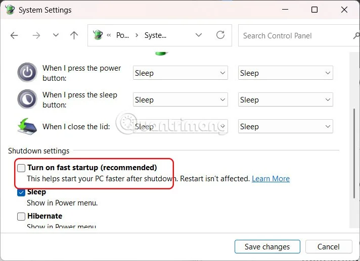 Kako onemogočiti hitri zagon v sistemu Windows