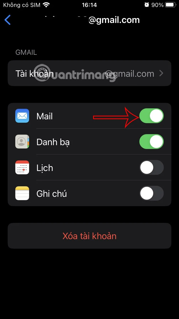 Οδηγίες για αποσύνδεση από το Mail στο iPhone