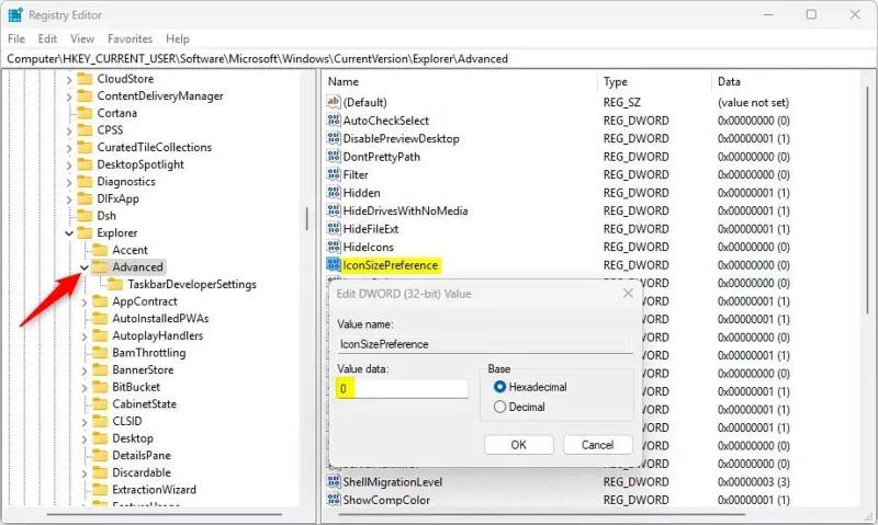 Navodila za spreminjanje velikosti ikon v opravilni vrstici sistema Windows 11