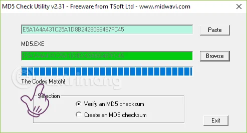 Tjek MD5 og SHA1 for at kontrollere filintegriteten